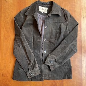 Etam Dark Brown Suede Jacket Size 42 (euro size)